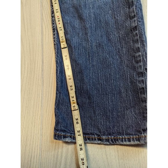MENS SILVER ZAC FLAP Pockets Mens 33 x 30 Blue Jeans Denim Thick Stitch **34x30 - Picture 11 of 11